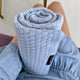 LullaLove Babydecke Merinowolle Schmetterling Blau