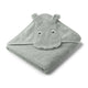 Liewood Babyhandtuch Albert Hippo Taube blau