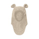 Huttelihut Kinder Sturmhaube aus Wolle mit Ohren Camel Melange