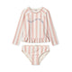 Liewood Badeanzug für Mädchen Zweiteilig Dagny Y/D streifen Sorbet rose / Creme de la creme