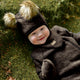 Mikk line Baby-Pullover aus Merinowolle Dunkelbraun Melange