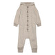 Mikk line Baby-Overall mit Kapuze aus Merinowolle Melange Offwhite