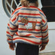 Konges Slojd Kinder Fleece mit gesticktem Joddy Teddy Tangerine Stripe Druck