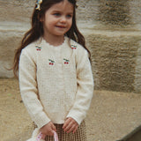 Konges Sløjd Pullover Strickjacke mit Wolle Cocolo Buttercream
