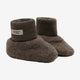 Huttelihut Babyschuhe aus Merinowolle Wollfleece Brown Melange
