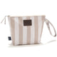 La Millou Wasserdichte Kosmetiktasche Streifen Beige XL