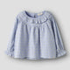 Lil' Atelier Kinderbluse für Mädchen mit Rüsche Zen Blau NMFTESSIE
