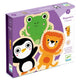 Djeco Kinderpuzzle Holz-Magnetpuzzle Safari