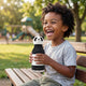 Asobu Thermoflasche mit Strohhalm Bestie - Panda 460 ml