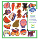 Djeco Filzsticker für Kleinkinder Lachende Mädchen